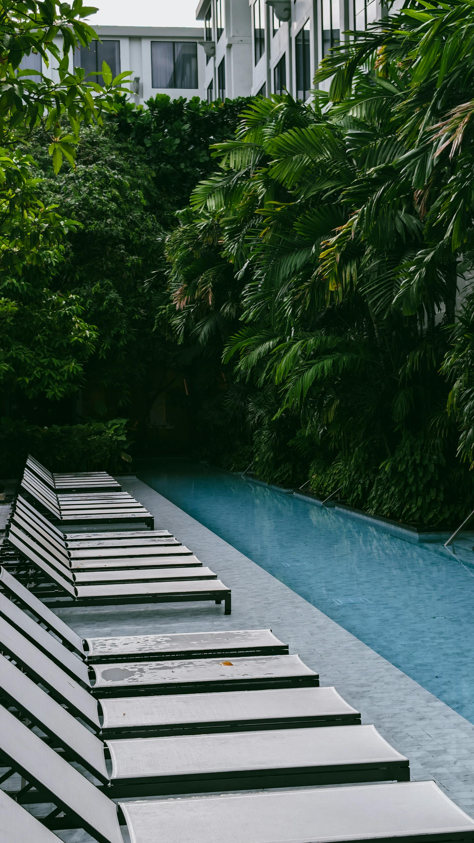 Garden Studio — opens onto the courtyard pool